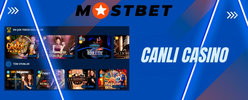 Mostbet kumarhanesindeki Canlı Casino