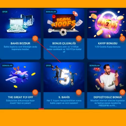 Adım 5 Mostbet bonusunu almak için