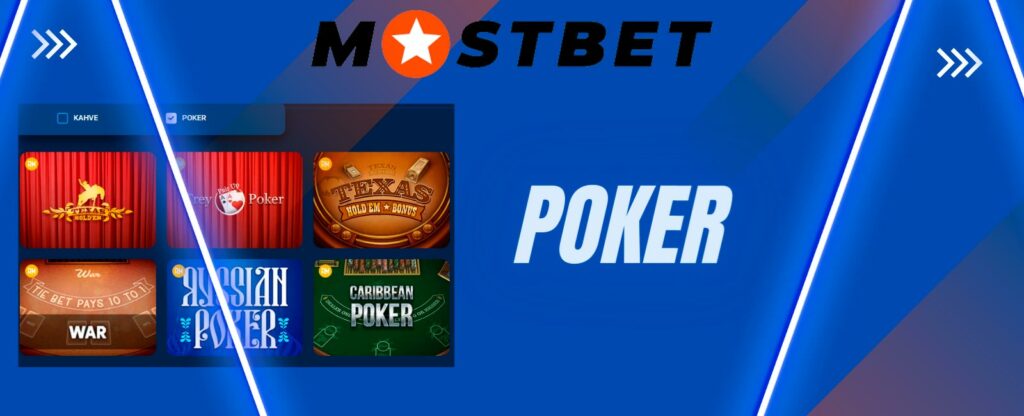 Mostbet kumarhanesindeki Poker